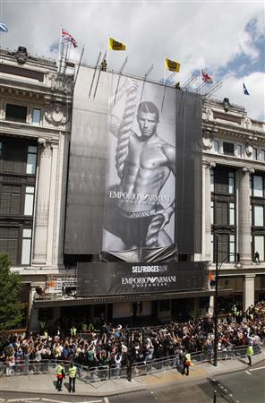 Beckham strips down to his undies for Armani again