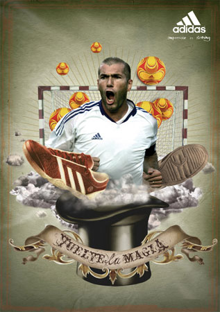 Zinedine Zidane represents Adidas' new 