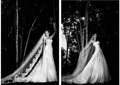 Two Elie Saab wedding dress designs