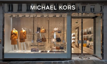 Logo of the Michael Kors Store on the Street of Milan in Italy