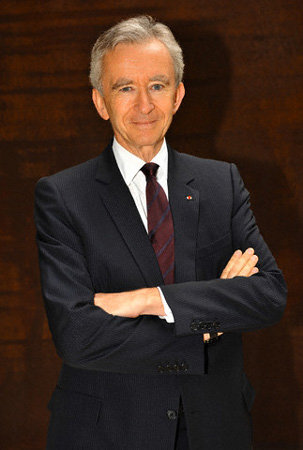 BERNARD ARNAULT LVMH CEO AND PIERRE GODE VICE-PRESIDENT OF THE