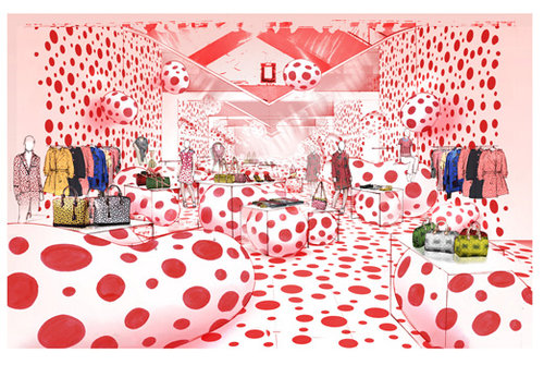 Louis Vuitton and Yayoi Kusama concept store at Selfridges, London