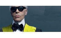 Karl Lagerfeld prend la pose pour la Sécurité Routière