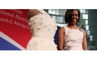 美国：米歇尔·奥巴马将她出席丈夫就职晚会上穿过的裙子捐给一间博物馆
