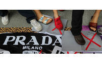 Women's groups protest Prada listing in Hong Kong