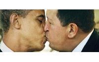 Chavez laughs off Obama-kiss Benetton advert