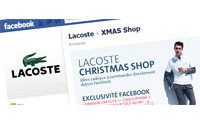Lacoste: une boutique sur Facebook pour les fêtes