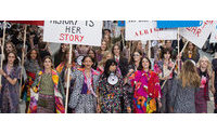 Chic "protesters" take Boulevard Chanel at Fashion Week